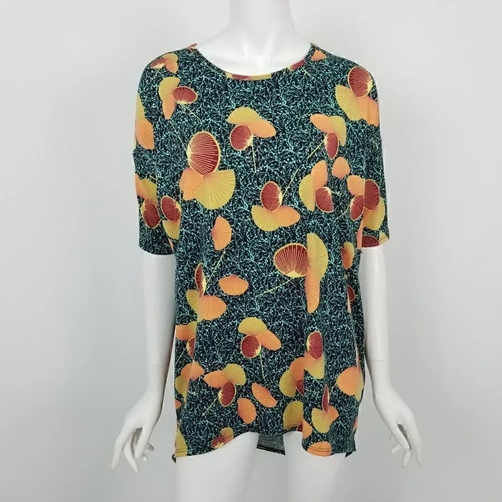 Lularoe Floral Leaf Print Irma Tunic Top New NWT